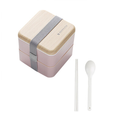 

Toponeto Microwave Lunch Box Japanese Wood Bento Box 2 Layer Container Storage New