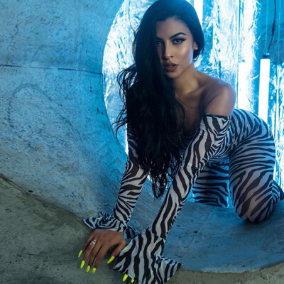 

Women Sexy Mesh Sheer Leopard Print Ruffle Sleeve Long Jumpsuit Romper Clubwear