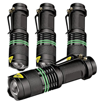 

Saidsome Bright 3 Modes Small Aluminum Flashlight Torch Adjustable Focus Zoom Light Lamp flashlight lamp