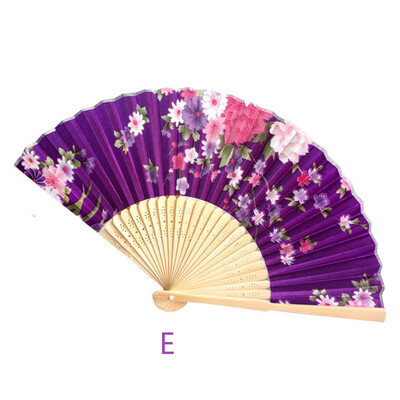 

Siaonvr Vintage Bamboo Folding Hand Held Flower Fan Chinese Dance Party Pocket Gifts