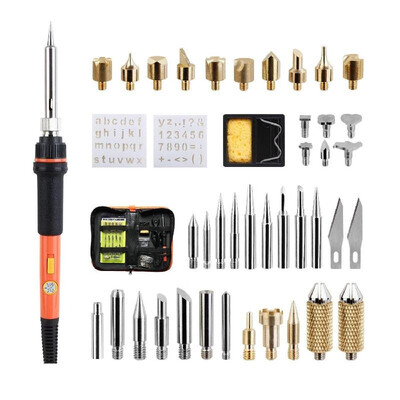 

44 sets of thermostat electric iron set carving tools pyrography soldering iron carving tools