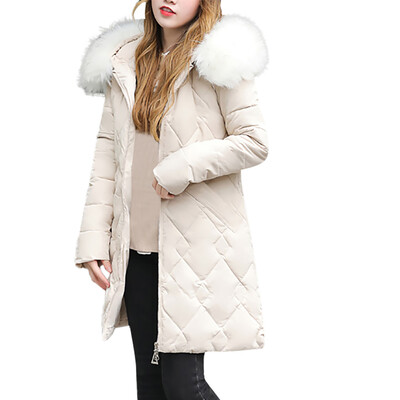 

Toponeto Women Winter Warm Coat Hooded Thick Warm Loose Jacket Long Overcoat