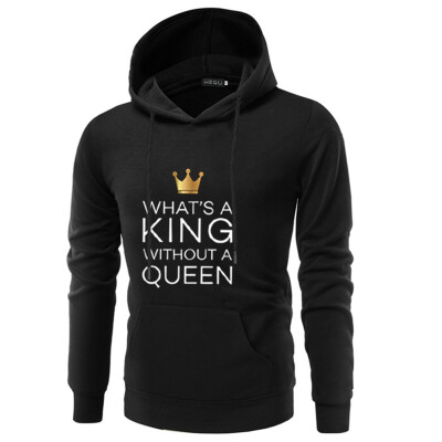 

Arrival Men And Women Fashion Hoodie King Queen Letter Print Hoodie