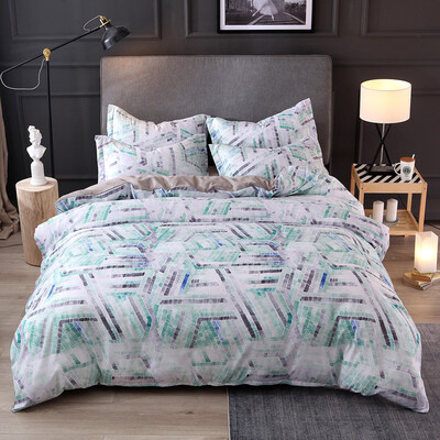 

Gobestart Bedding Ethnic Style Simple Plain Quilt Cover Pillowcase Without Sheets 3PCS