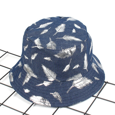 

Tailored Unisex Adult Double Sided Wear Feather Fisherman Hat Sunscreen Outdoors Cap