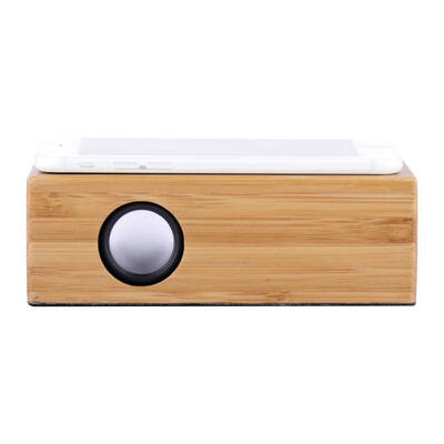

Wooden Induction Speaker Mobile Phone Wireless mini Retro Computer Speaker Built-in Large Battery