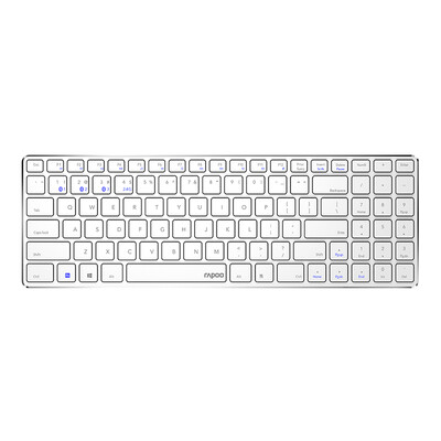 

Rapoo E9300 keyboard wireless bluetooth keyboard office keyboard ultra-thin portable keyboard 98 key computer keyboard notebook keyboard white self-operated