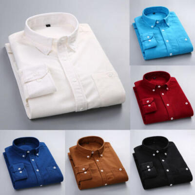 

Winter Mens Corduroy V Neck Long Sleeve Basic Tee T-shirt Casual Tops Blouse