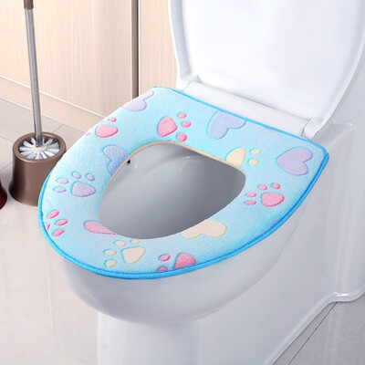 

Siaonvr Bathroom Warmer Toilet Seat Cloth Soft Closestool Washable Lid Top Cover Pad