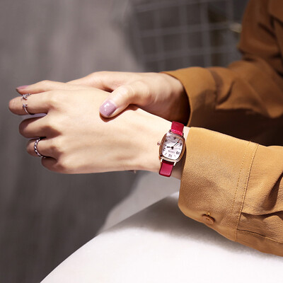 

French minority waterproof 2019 new watches girls ins wind simple temperament students Korean version of shaking sound square