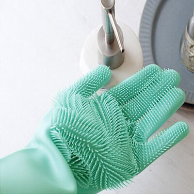 

Siaonvr Magic Reusable Silicone Gloves Cleaning Brush Scrubber Gloves Heat Resistant GN