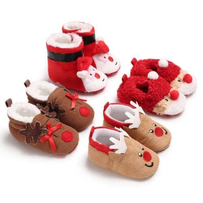 

New fashion Christmas baby shoes warm shoes 0-18 months