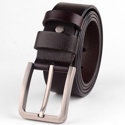 

Cross-border supply mens belt leather belt casual pin buckle leather belt mens belt