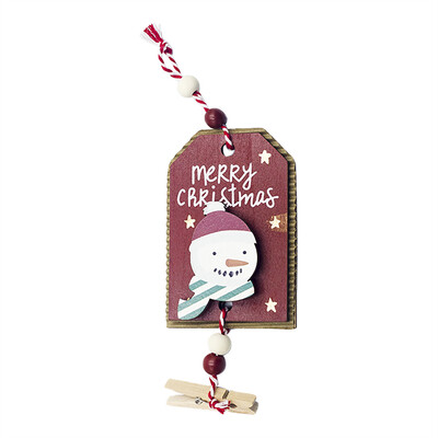 

Tailored Christmas Wooden Painted Santa Claus Pendant Christmas Tree Hanging Ornamen