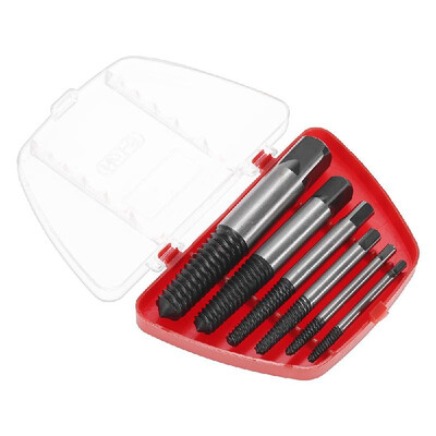 

6pcs Broken Bolt Screw Extractor Remover Set Easy Out Drill Bits Tools Kit 3-22mm