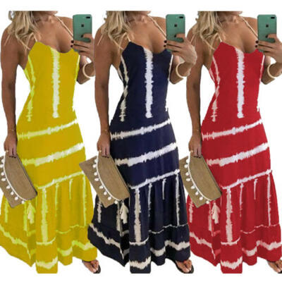 

Women Sleeveless Summer Boho Printed Beach Casual Mini Shirt Beach Dress