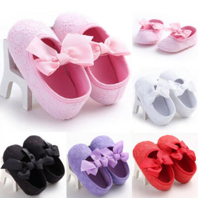 

Newborn Infant Baby Girl Princess Non-Slip Lace Flower Baby Shoes Soft Sneaker