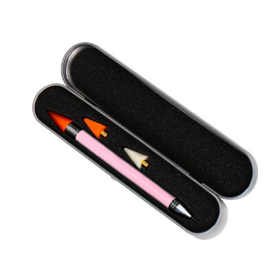 

Nail Rhinestone Picker Dotting Tool with Extra Wax Head Dual-ended DIY Nail Art Tool with Case Acrylic Handle