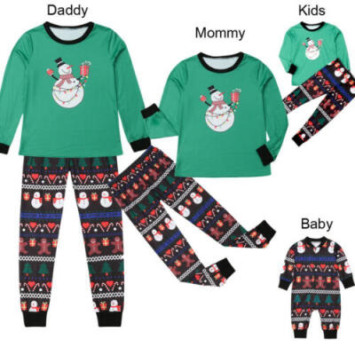 

Family Matching Christmas Pajamas Set Women Men Kids Xmas Sleepwear Nightwear UK