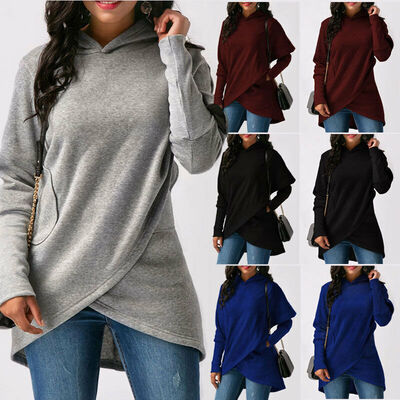 

Womens Hoodies Sweatshirt Ladies Baggy Pullover Tops Casual Jumper Blouse