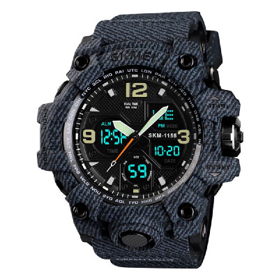 

SKMEI 1155B Quartz Digital Electronic Men Watch Fashion Casual Outdoor Sports Male Wristwatch Dual Time Date Week Chrono Alarm 5AT