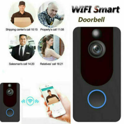 

V7 1080P WiFi Video Doorbell Camera Wireless Video Door Bell Intercom Remote