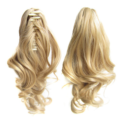 

Gobestart Long Hair Bun Wig PonyTail Matte High Temperature Silk Fiber Claw Clip 17 Inch