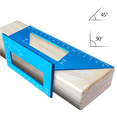 

〖Follure〗Aluminum Alloy Woodworking Scriber T Ruler Multifunctional 4590 Degree Angle