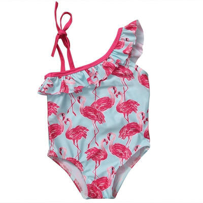 

Kids Girls Summer Swimming Costume Swimsuit Flamingo Swimwear One-Piece 1-6Y