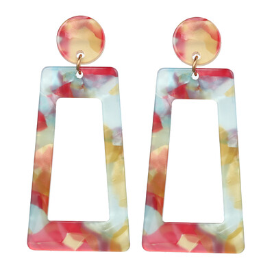 

Womens Earrings Fashion Korea Acrylic Leopard Pattern Bohemian Charm Geometric Drop Earrings for Girls Jewelry Gifts 2019 New