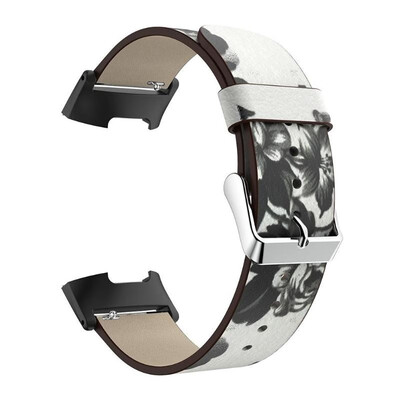 

PU Leather Replacement Watchbands Sports Flowers Print for Fitbit Charge 3