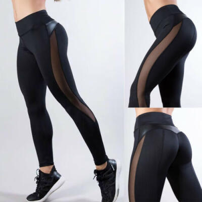 

Women Yoga Fitness Leggings Running Gym Stretch Sports High Waist Pants Trousers