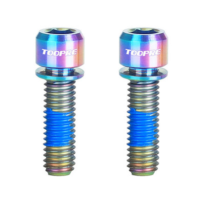 

2pcs M6 1820mm Titanium Ti Bolts Allen Hex Bike Tapered Head Screw Washers Kit