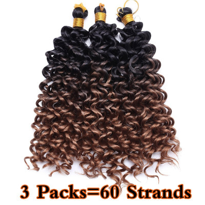 

3 Packs Afro MarleyBob Crochet Hair Marlibob Crochet Extension Kinky Curly Kinky Bundle Ombre Braidng Hair Extensions