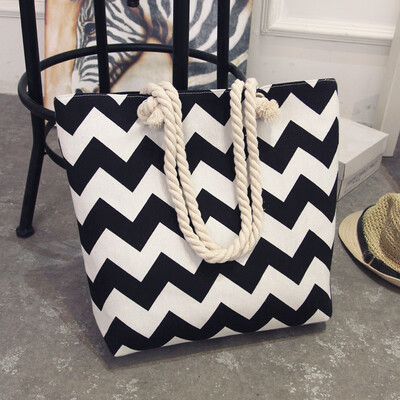 

Summer Shopping Big Bag floral Messenger Bags Women Canvas bohemian style striped Shoulder Beach Bag Female Casual Tote