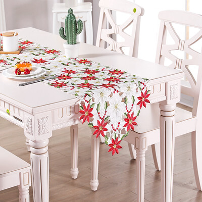 

HUA YURAN Christmas embroidered table flag 17637-17641