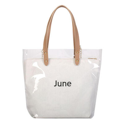 

2pcsset Transparent Shoulder Handbags Clutch Women Chain Shopping Totes