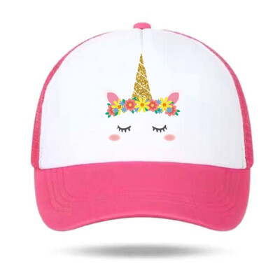 

Unicorn Adjustable Mesh Baseball Cap Kids Trucker Hat Boy&Girl