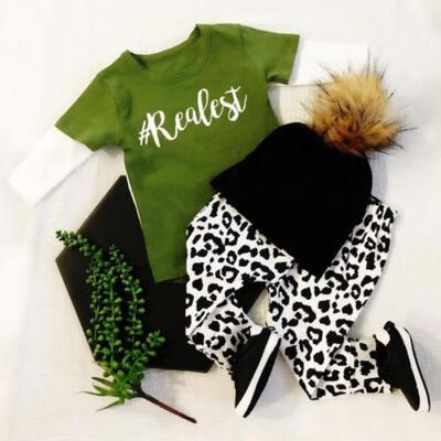 

Newborn Baby Boy Girl Outfits Clothes Long Sleeve Tops Long Pants Set