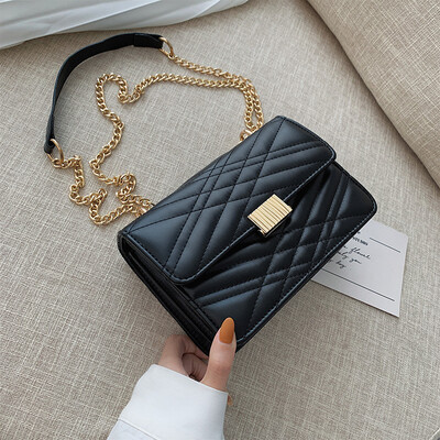 

French small bag female 2019 new wave summer fashion temperament Messenger bag wild chain single shoulder small square bag