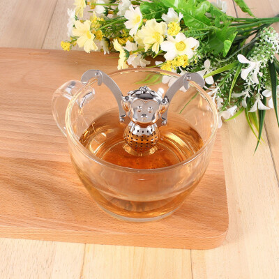 

Cute Stainless Steel Loose Tea Leaf Infuser Ball Strainer Filter Diffuser Herbal Spice Monkey Loose tea strainer Tea Ball