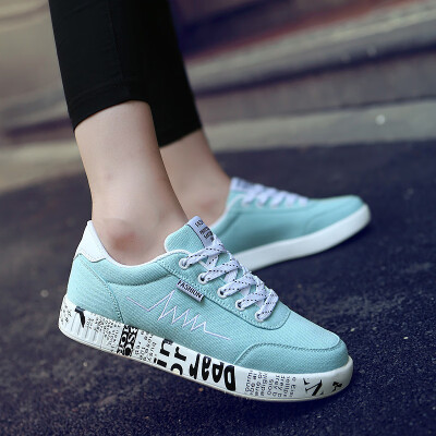 

Mhysa 2019 Women Vulcanized Shoes Fashion Sneakers Ladies Lace-up Casual Shoes Breathable Walking Canvas Shoes Graffiti Flats