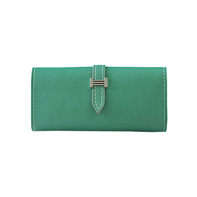 

Womens Solid Color Faux Leather Long Wallet Card Phone Holder Clutch Purse