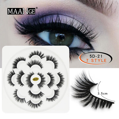 

Gobestart Party 5D False Eyelashes Lashes Voluminous Eye Lashes 7 Pair Makeup Lashes