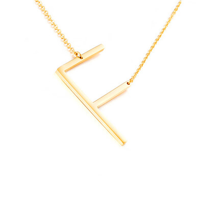 

New fashion Gold Stainless Steel 26 Alphabet Letter Pendant initial Necklace for Women Fashion Jewelry Choker Girl Collier