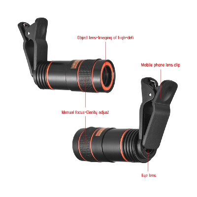 

8X Zoom Optical Smartphone Telephoto Lens Portable Mobile Phone Telescope Lens with Clip Universal for iPhone Samsung HUAWEI Xiaom