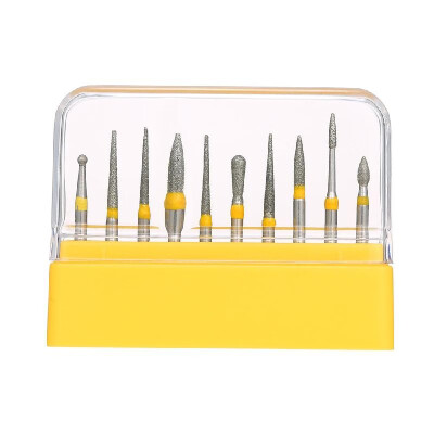 

10pcs Dental Diamond Burs High Speed Handpiece Drill Bits Dental Burs Polishing Drill Bit Dentist Tools