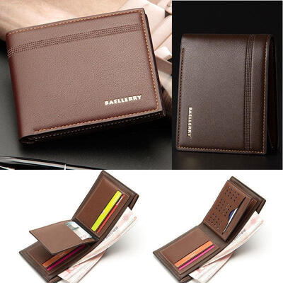 

Men&39s Leather Business Wallet Pocket Card Holder Money Slim Purse