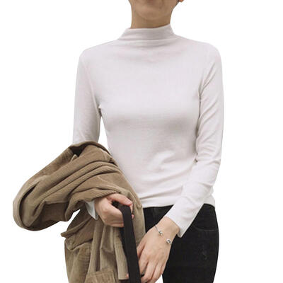 

Women Long Sleeve T-shirt Fitness Clothing Lady Casual Slim Bottoming Tops