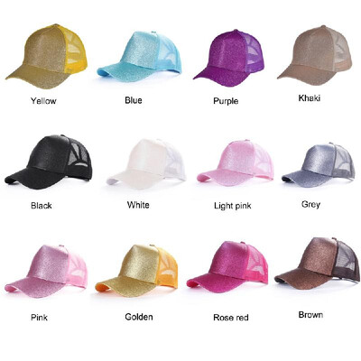 

2019 summer baseball cap non-back opening sequin baseball cap wild cap sun hat cross-border supply brown